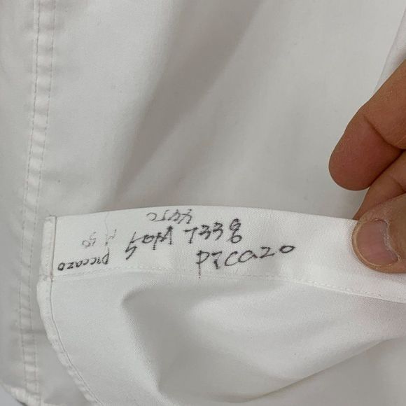 VTG Van Heusen Classic White Mens Shirt Button Dress Oxford 17.5 32/33 3628 - Picture 8 of 12